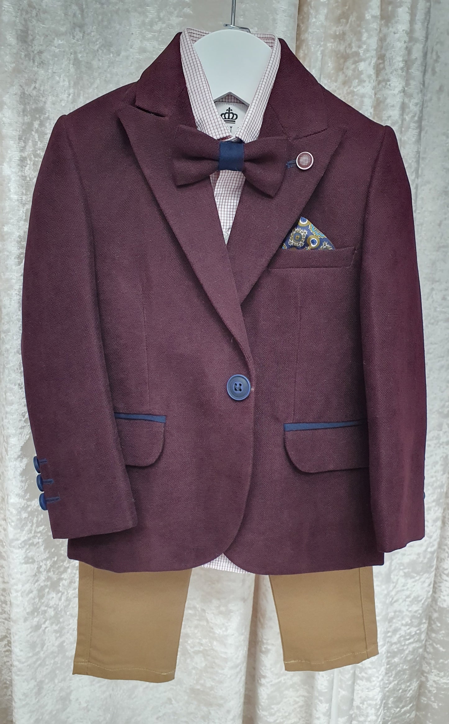 Boys Burgundy Suit