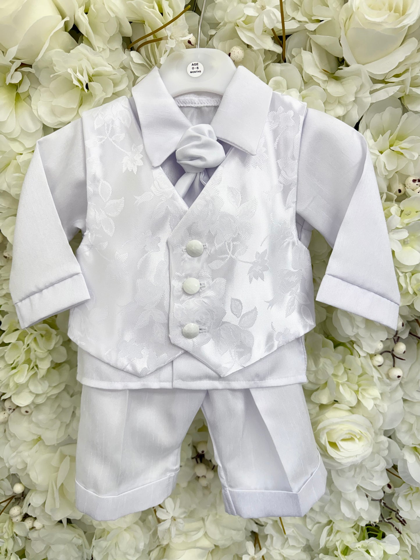 Traditional Boy Cravat Christening Suit