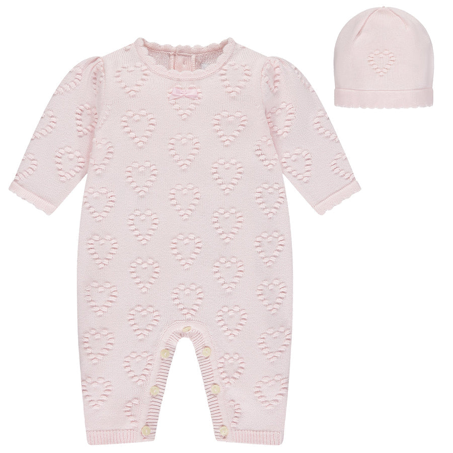 Emile et Rose 'Dawn' Knitted Baby Girl Babygrow