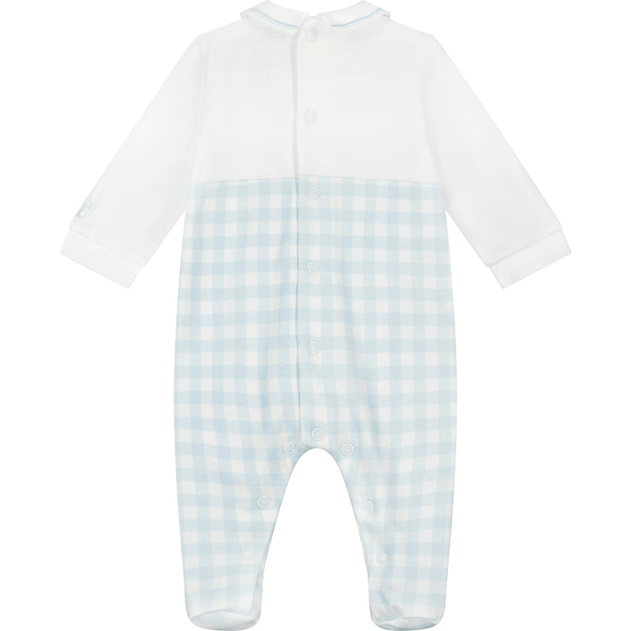 Emile et Rose Check Dungaree Babygrow