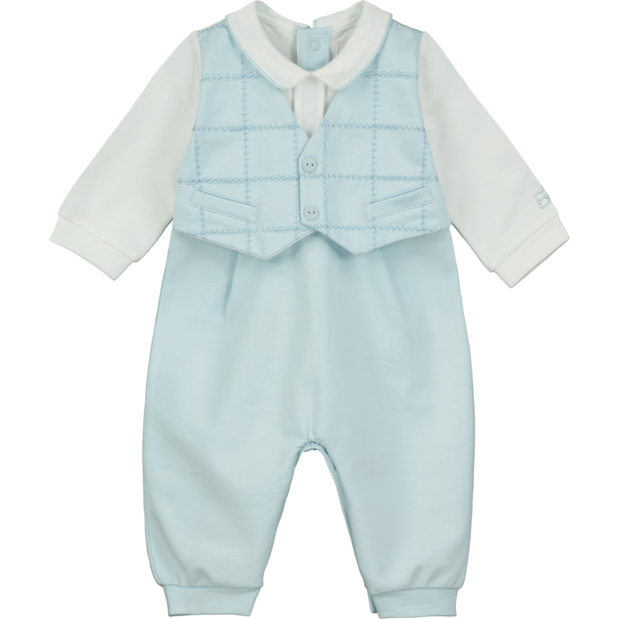 Emile et Rose 'Elton' Smart Blue Boys Babygrow