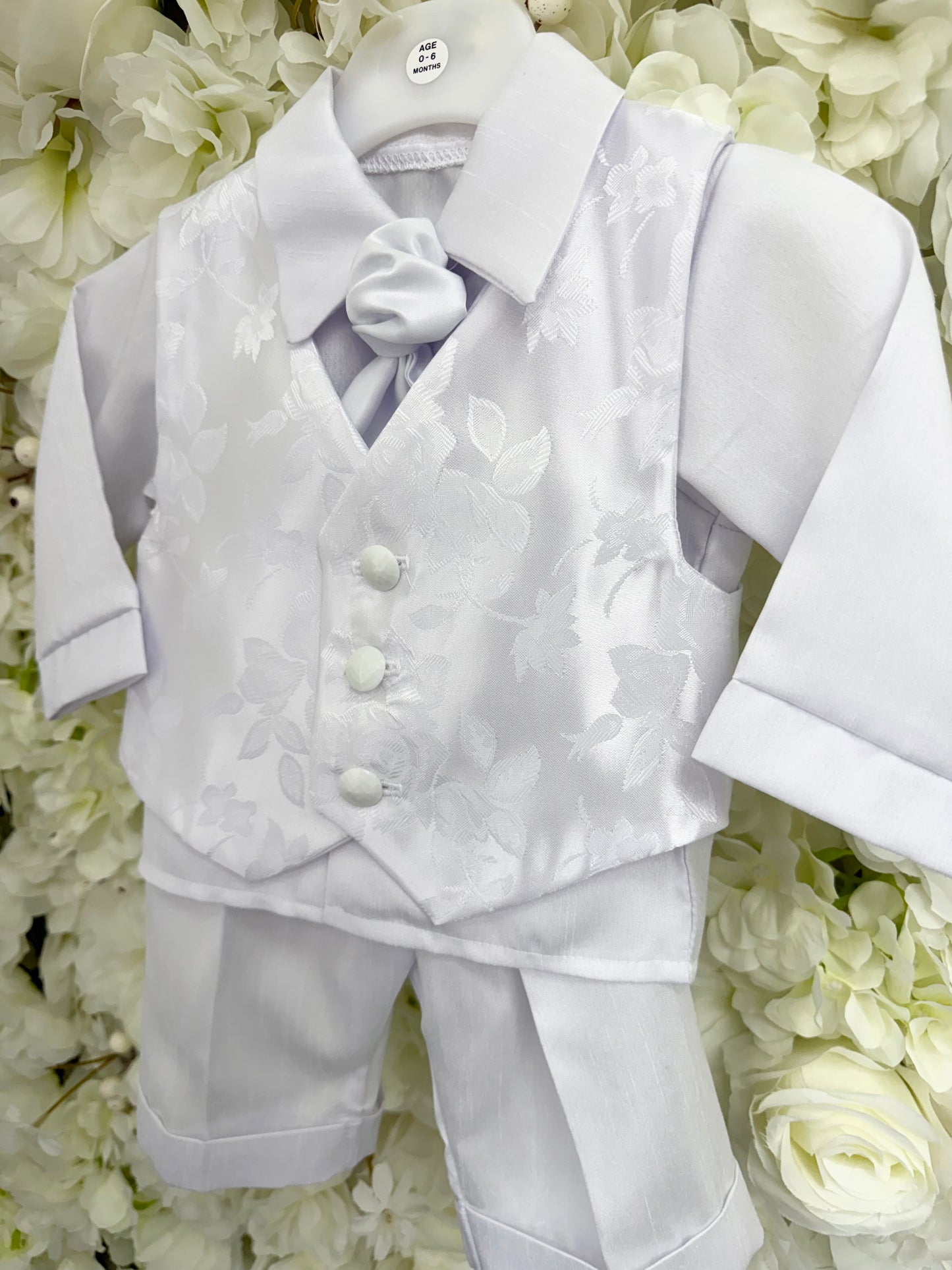 Traditional Boy Cravat Christening Suit
