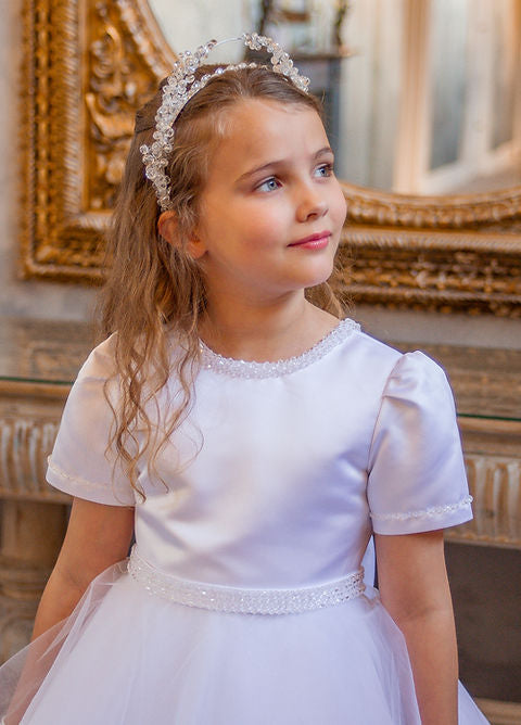 Crystal & Pearl Glass Ava Communion Dress