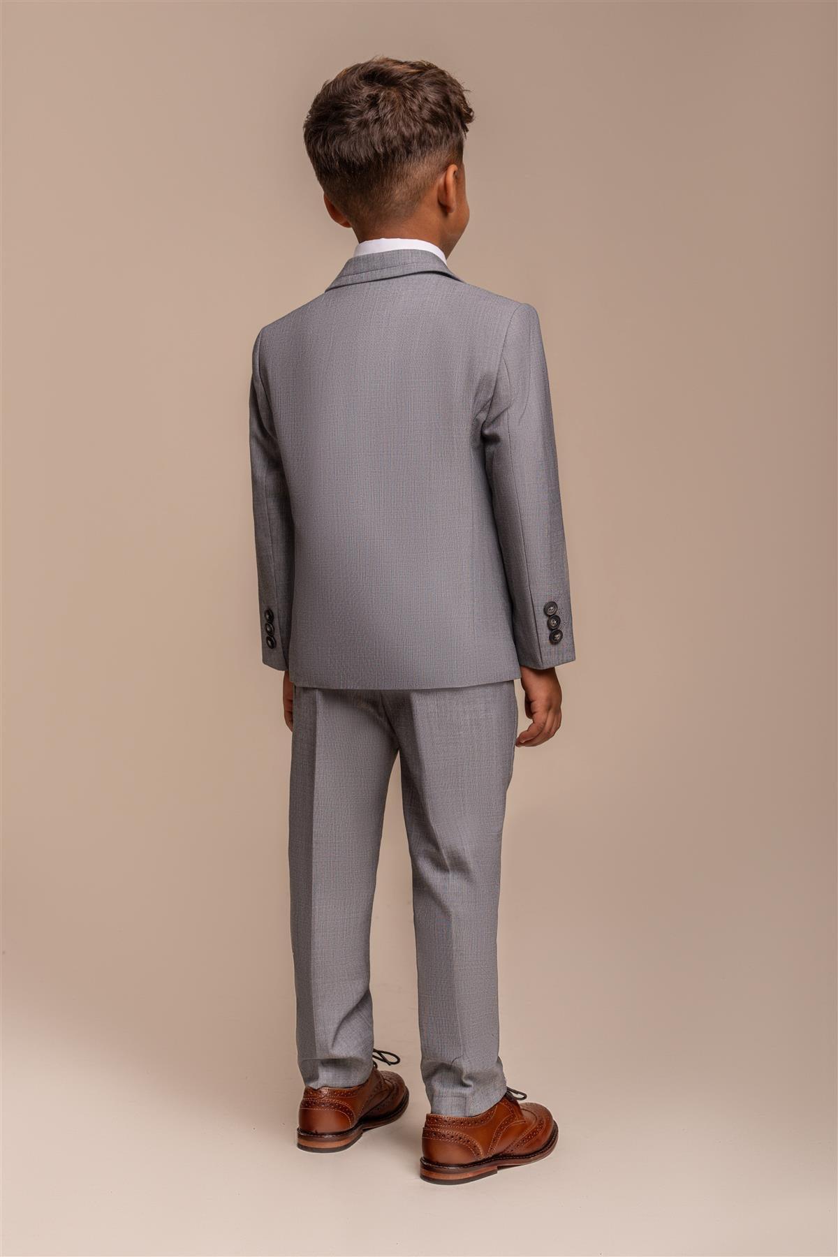 Cavani Reegan Boys Grey Three Piece Suit