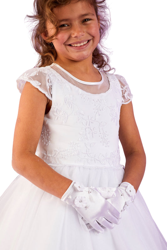 Flora Communion Gloves