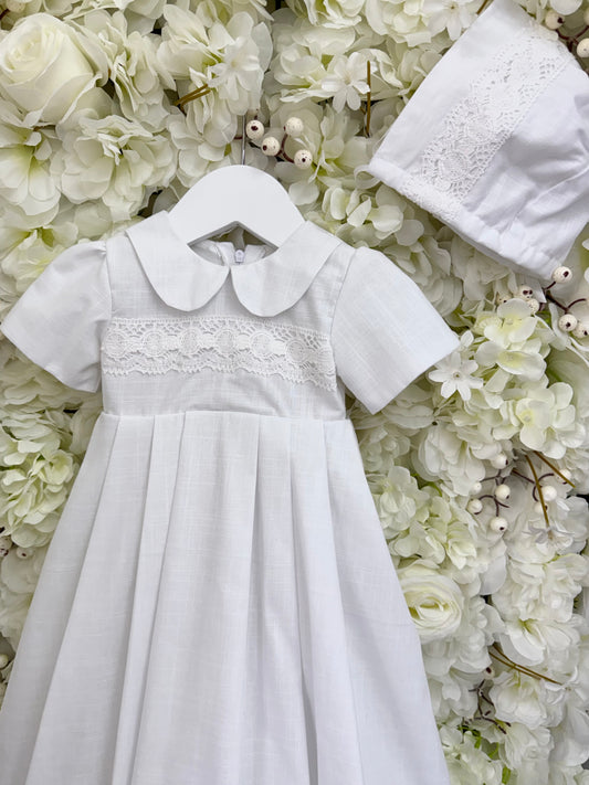 Millie Grace Sam Unisex Christening Gown & Bonnet