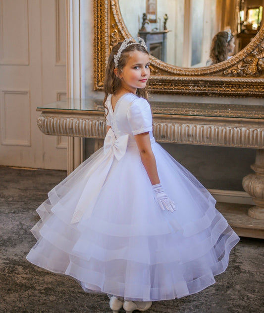 Crystal & Pearl Glass Ava Communion Dress