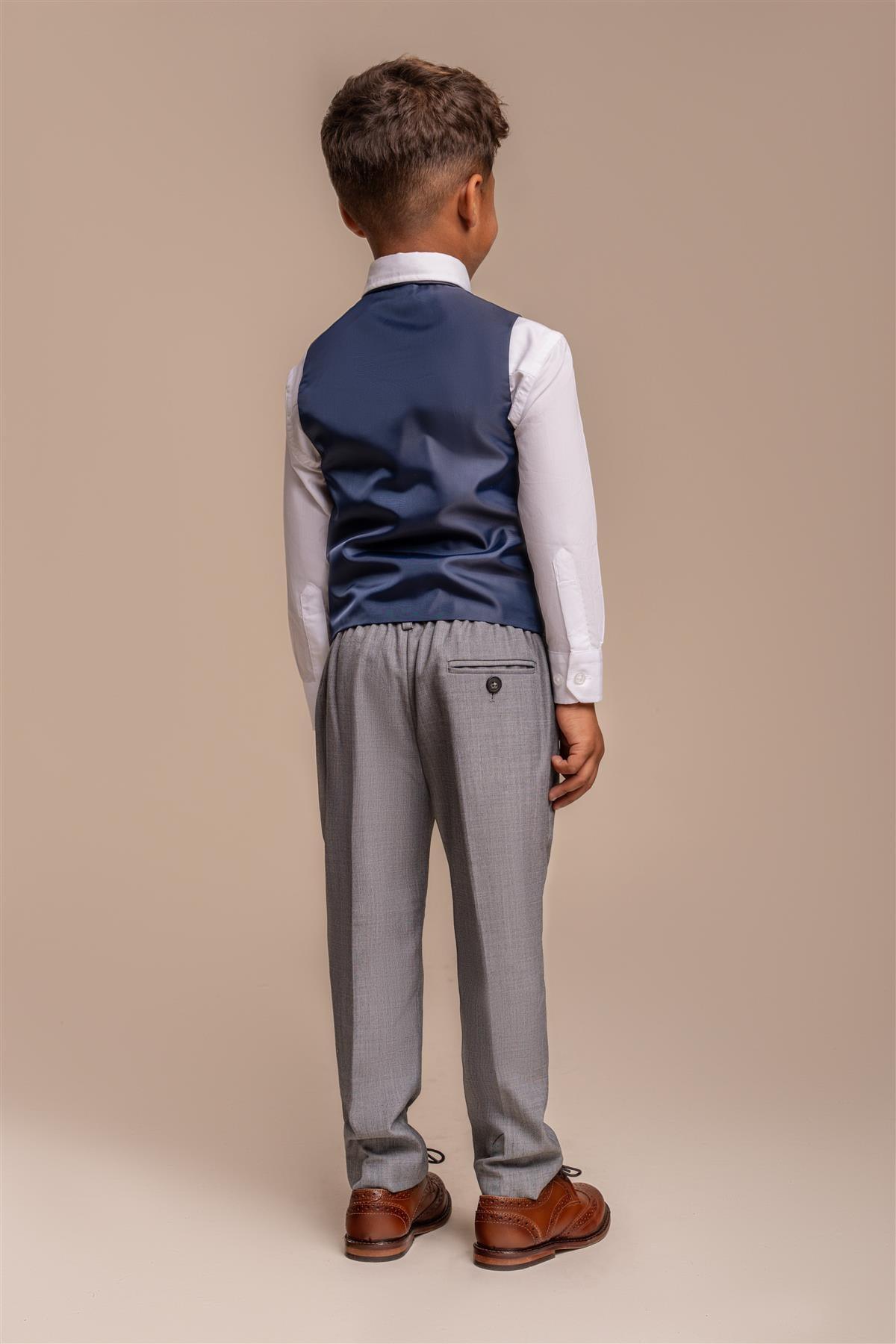 Cavani Reegan Boys Grey Three Piece Suit