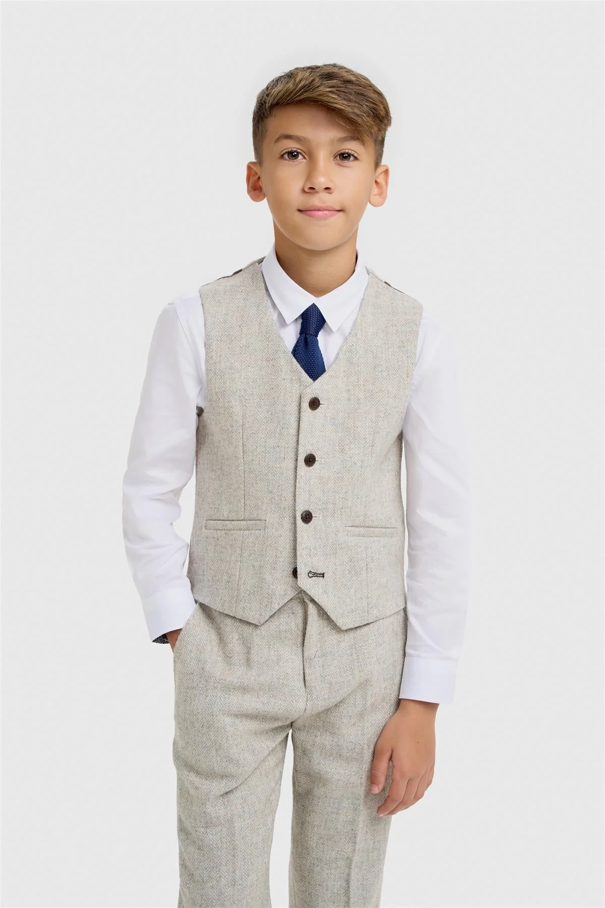 Boys Thomas Pearl Tweed Suit
