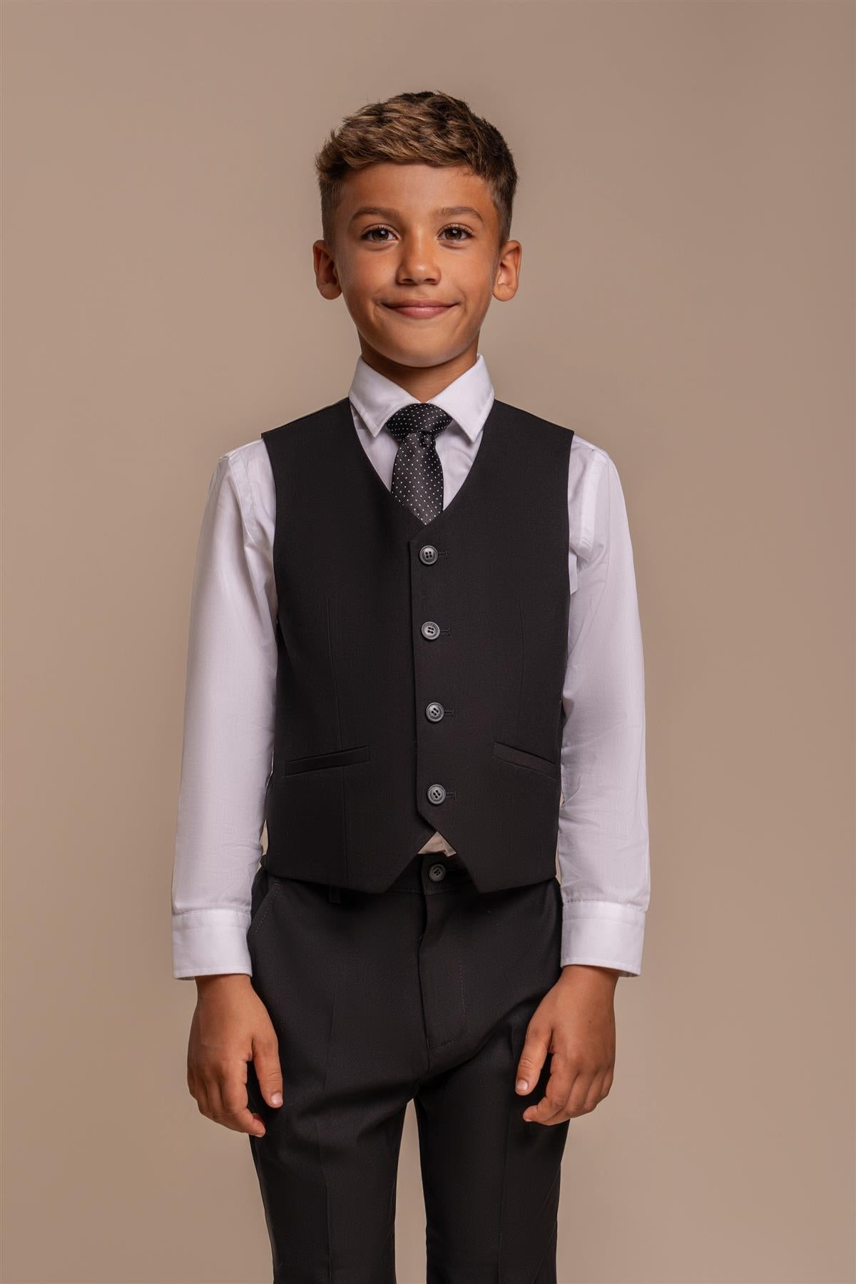 Cavani Marco Boys Black Three Piece Suit