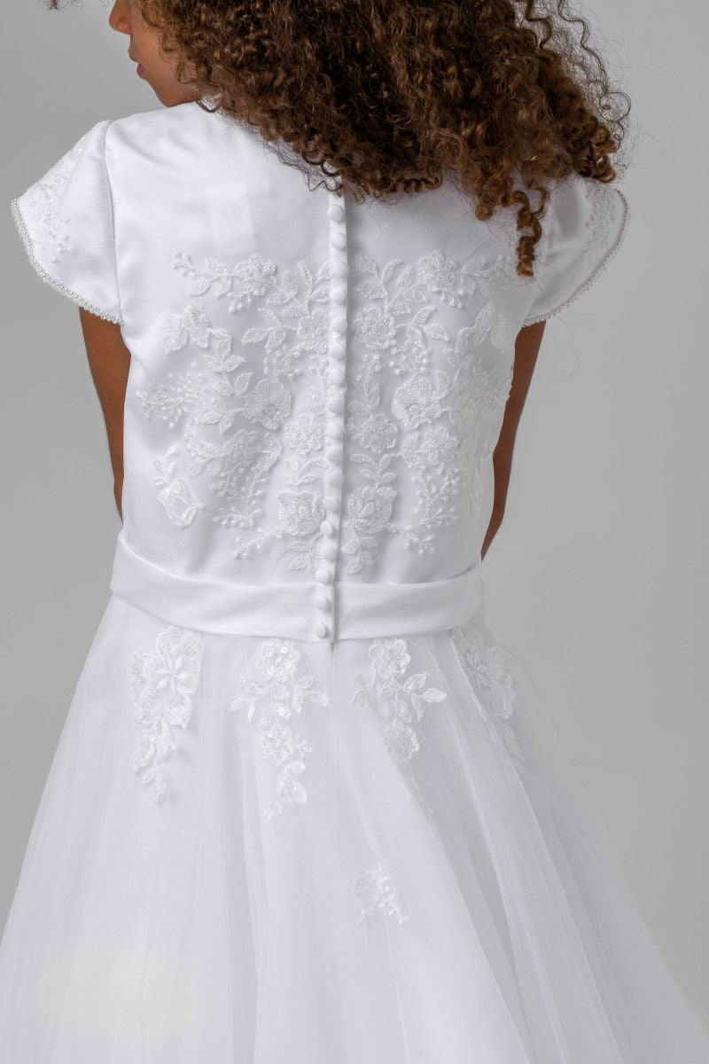 Sarah Louise Pearl Bow 9006 Communion Dress