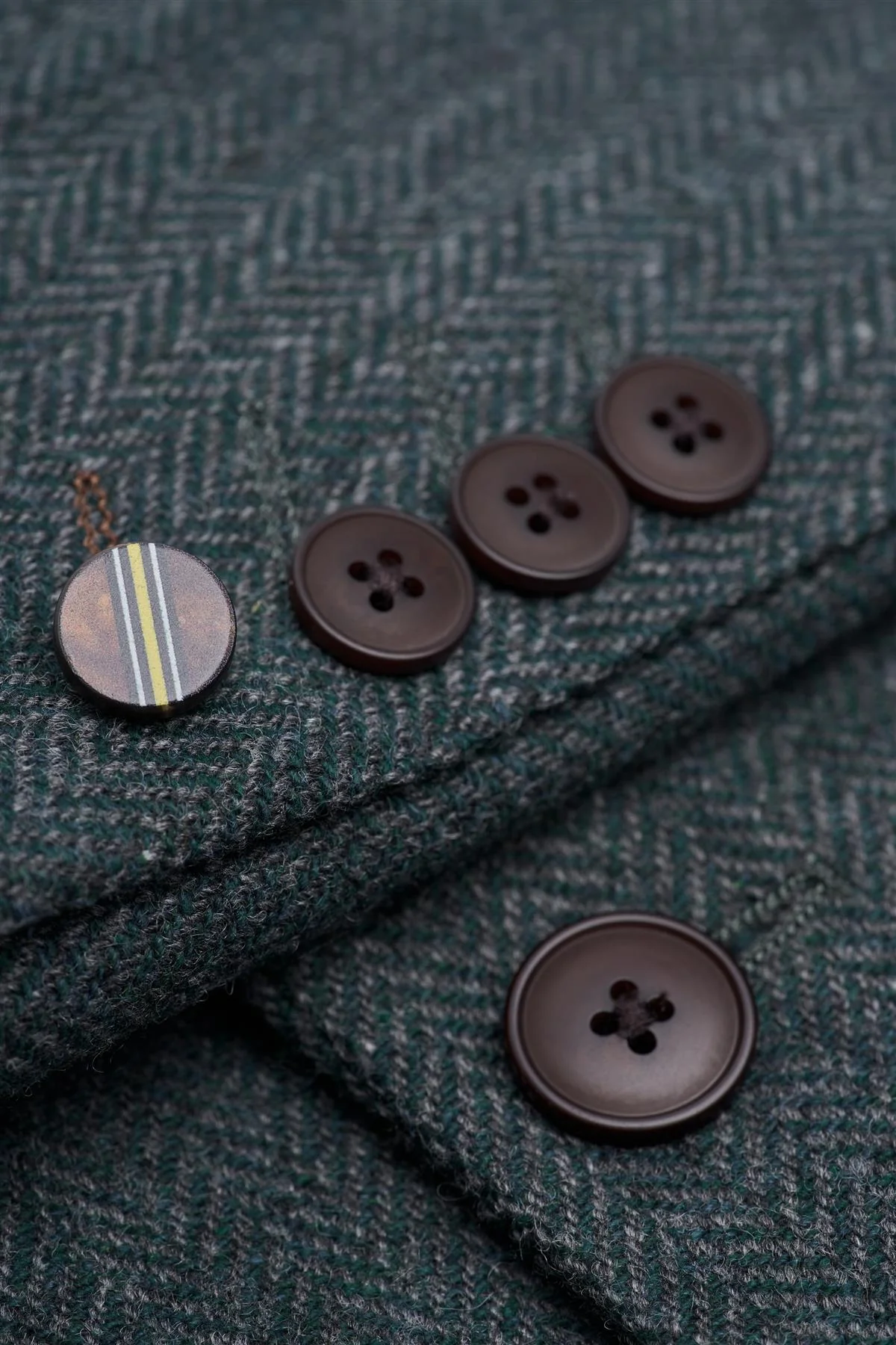 Boys Thomas Lush Olive Tweed Suit