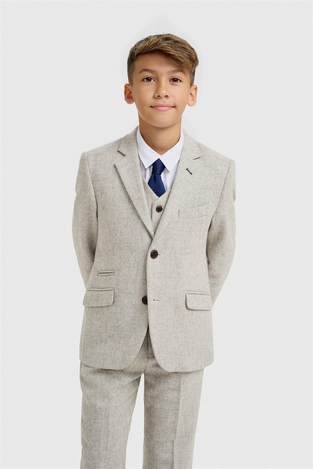 Boys Thomas Pearl Tweed Suit
