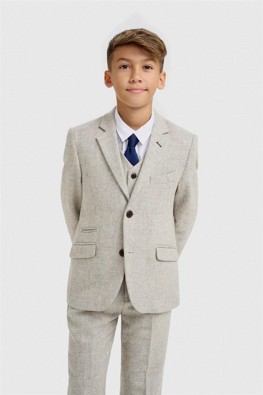 Boys Thomas Pearl Tweed Suit