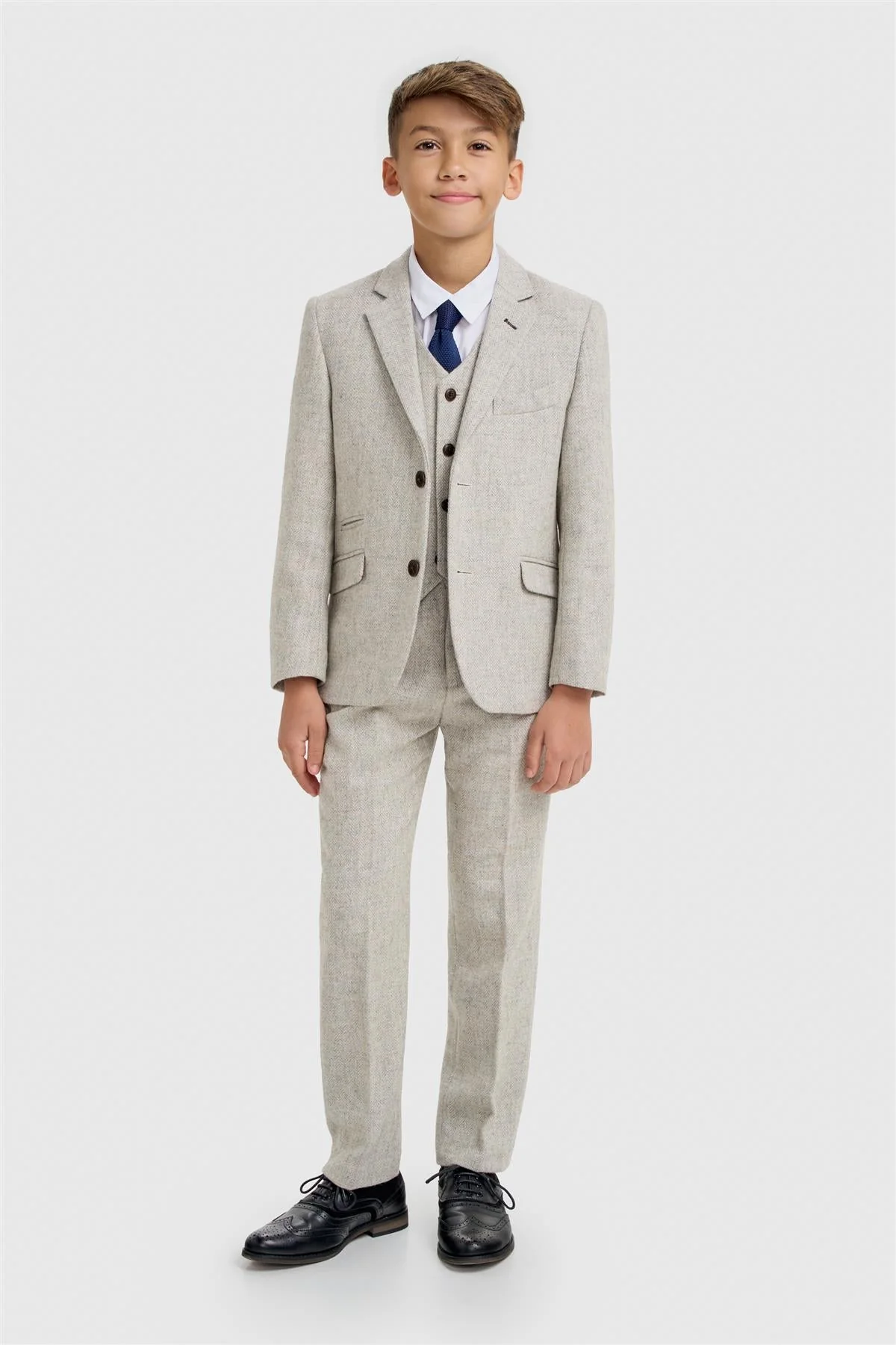 Boys Thomas Pearl Tweed Suit
