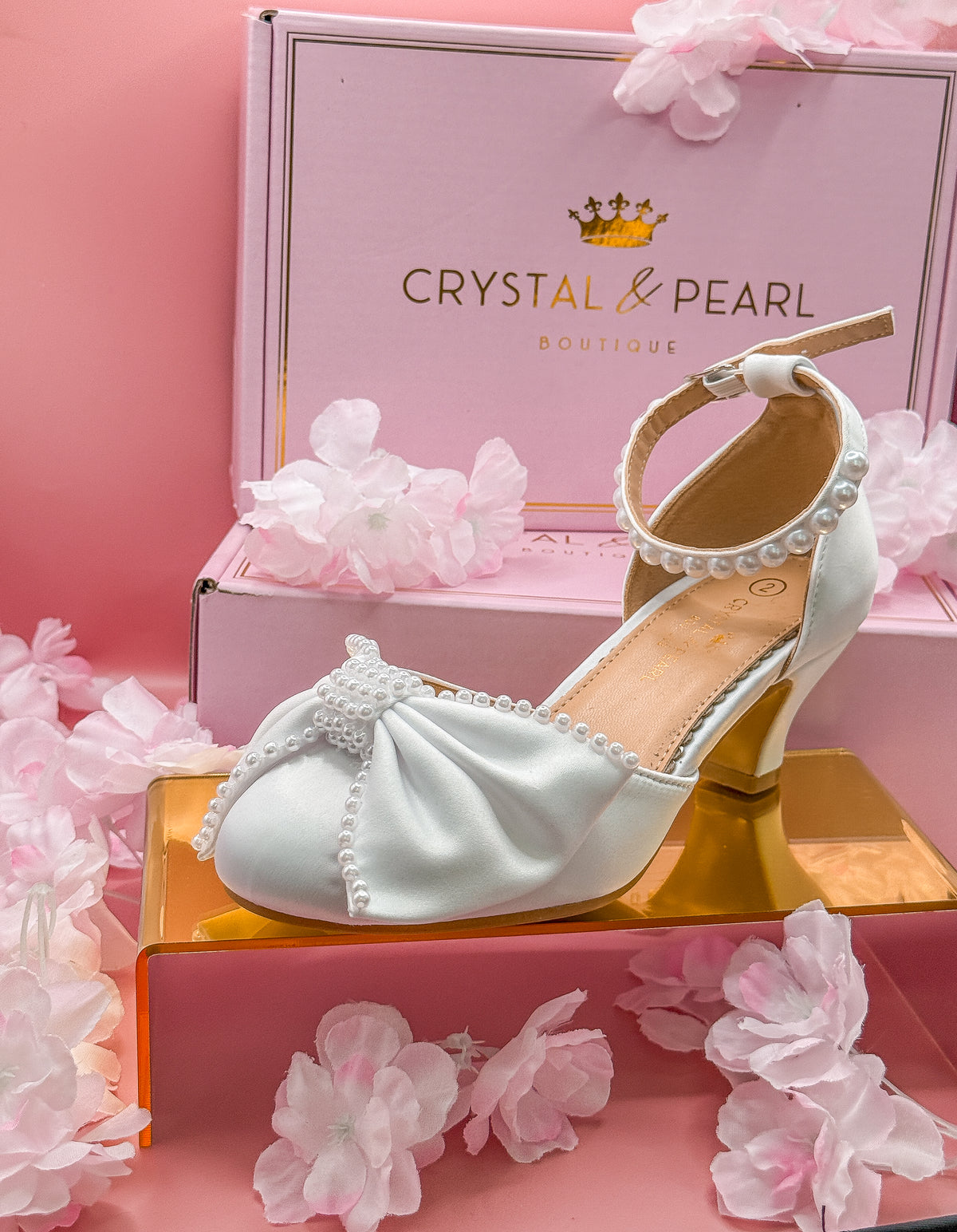 PRE-ORDER FOR LATE DEC Crystal & Pearl Chloe Communion Shoes