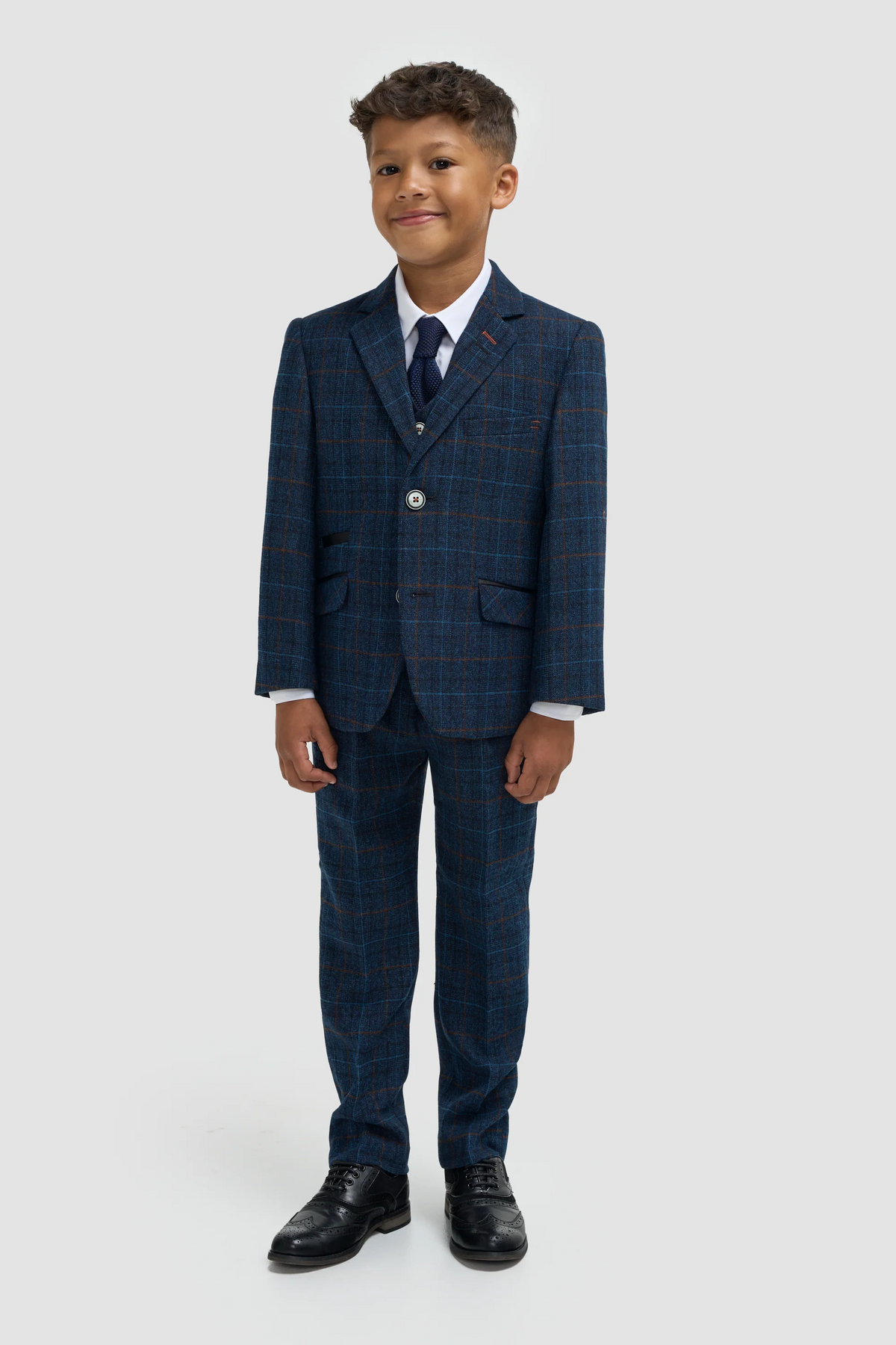 SALE Boys Check Tweed 2 Piece Suit - Blazer & Trousers
