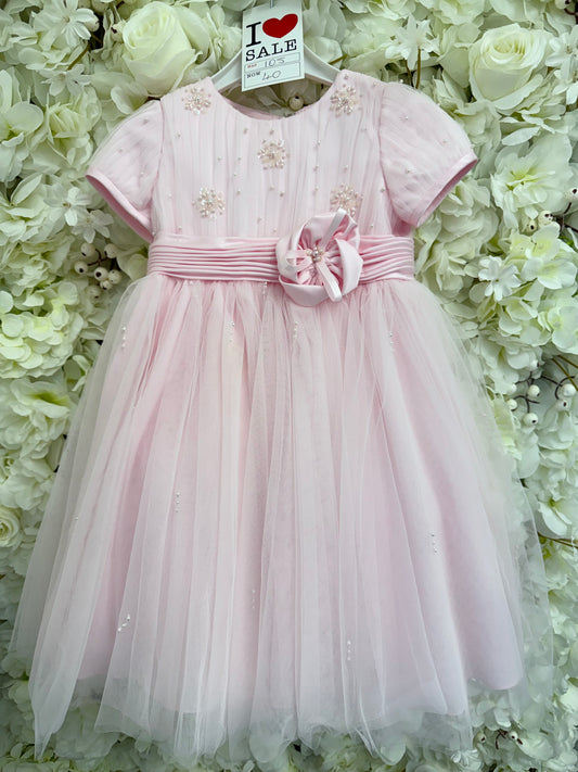 SALE LAST ONE Sarah Louise Pink Flower Girl Dress