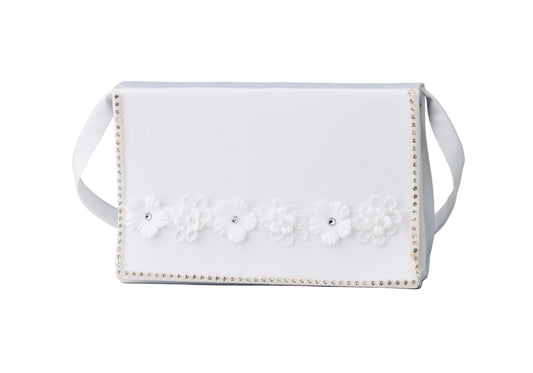 Flower & Diamonte Communion Bag
