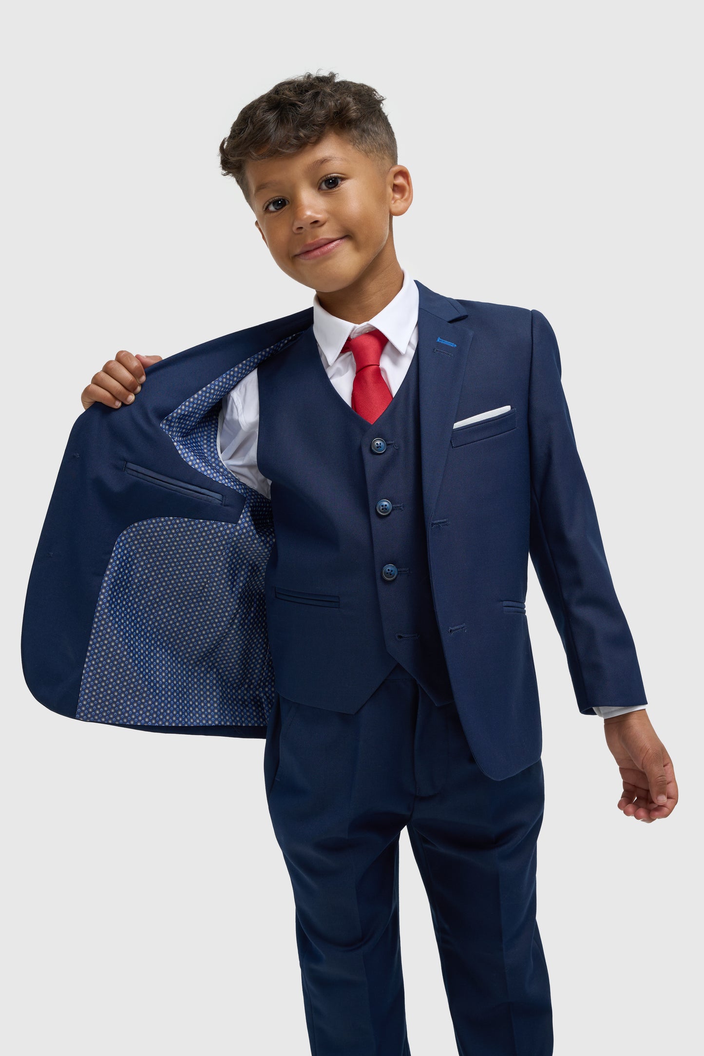 Cavani Boys Navy 3 Piece Suit