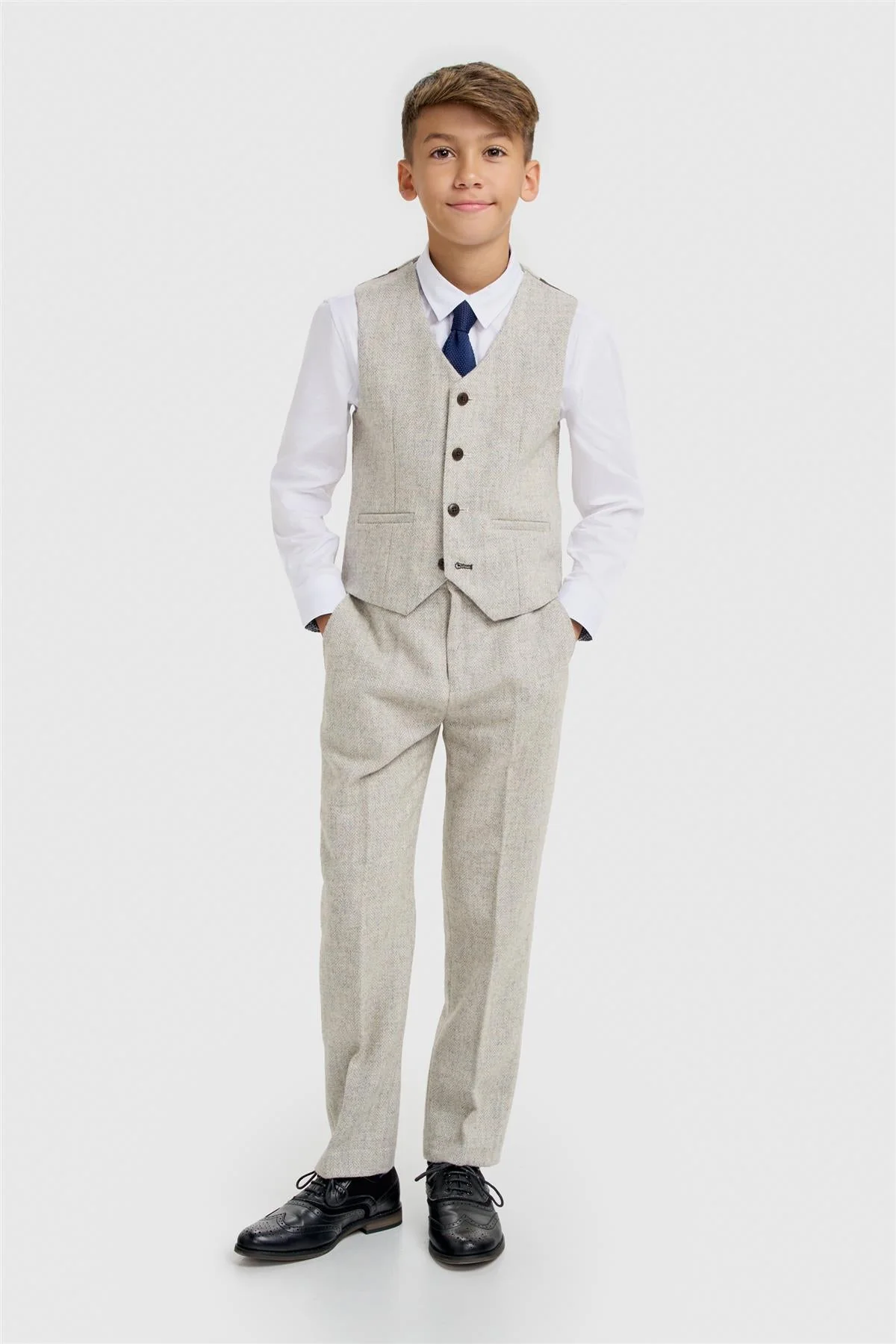 Boys Thomas Pearl Tweed Suit
