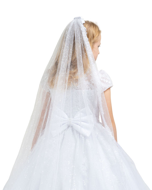Long Sparkle Communion Veil
