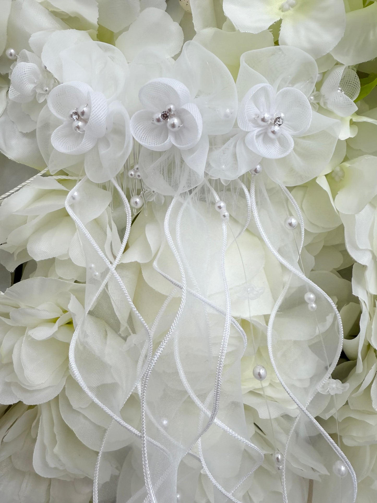 Pearl Flower Communion Hair Accessory