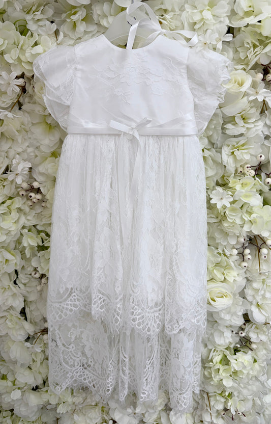 Lace Christening Gown & Bonnet