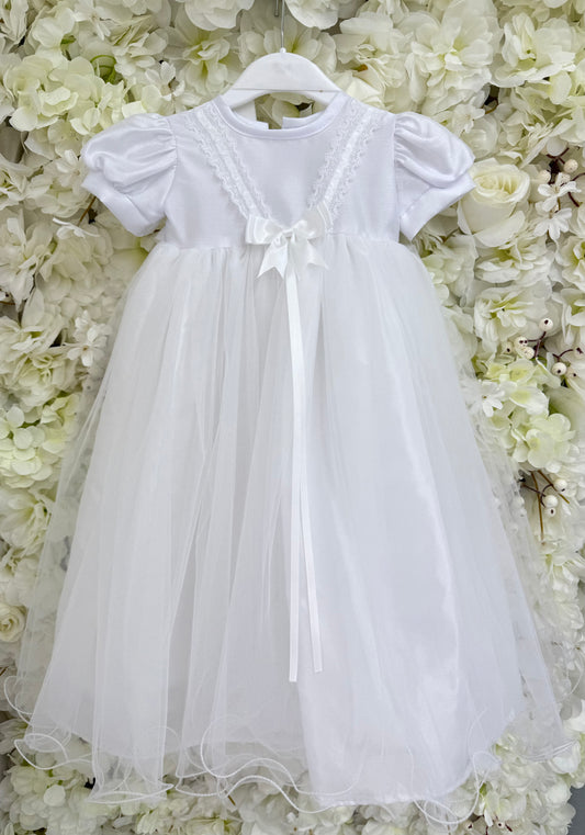 Bow & Satin Christening Gown