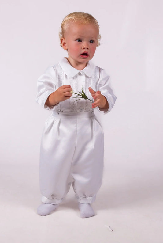 Baby Boy 3 Piece Dungaree Christening Set