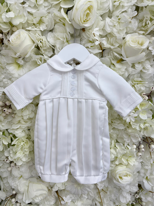 Long Sleeve Traditional Christening Romper