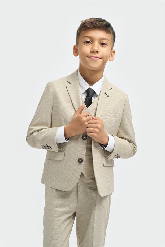 Cavani Boys Hampton Beige Suit