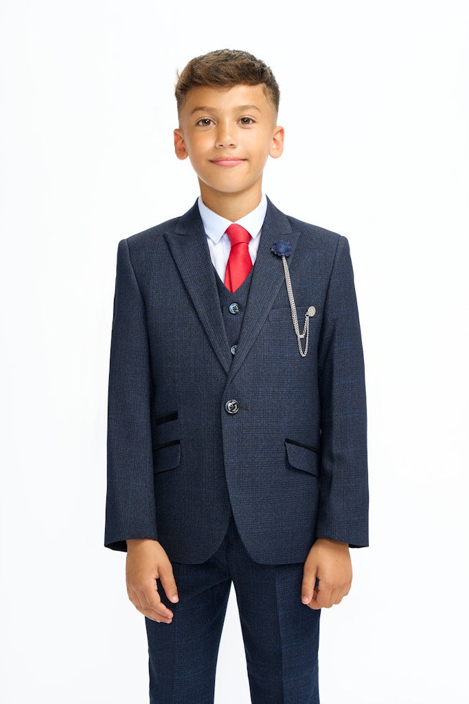 Cavani Boys Caridi Navy 3 Piece Suit