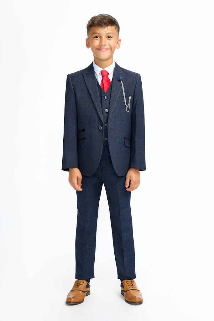 Cavani Boys Caridi Navy 3 Piece Suit