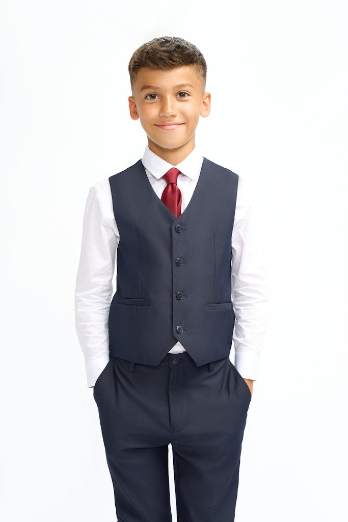 Cavani Boys Navy Waistcoat