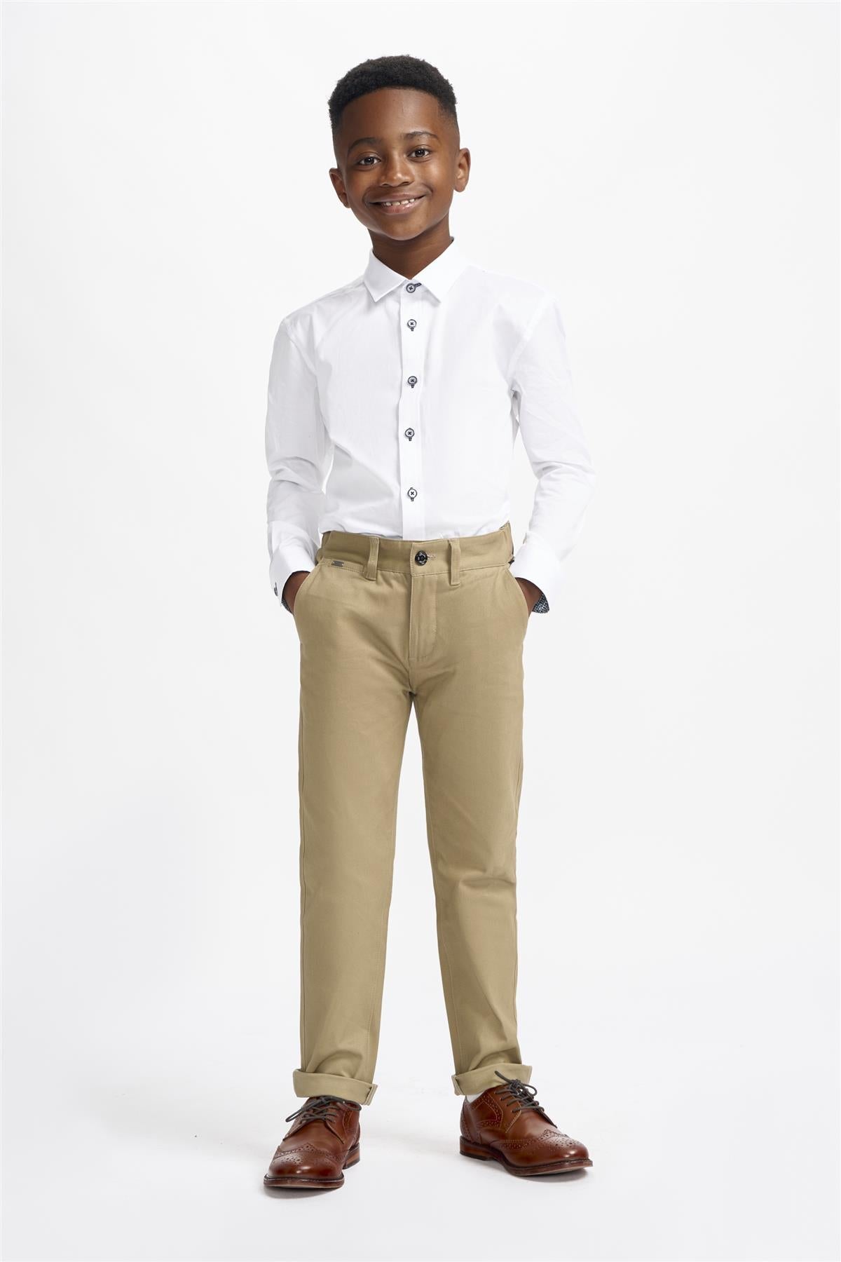 Cavani Boys Dakota Chinos Stone