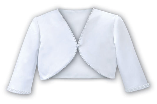 Pearl White Communion Bolero