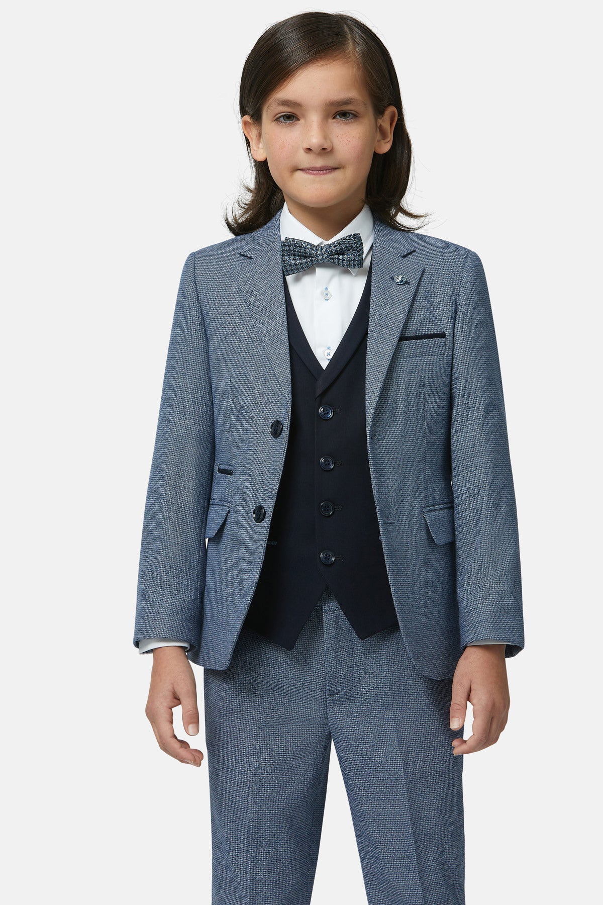 Benetti Prague Blue Boys 3 Piece Suit