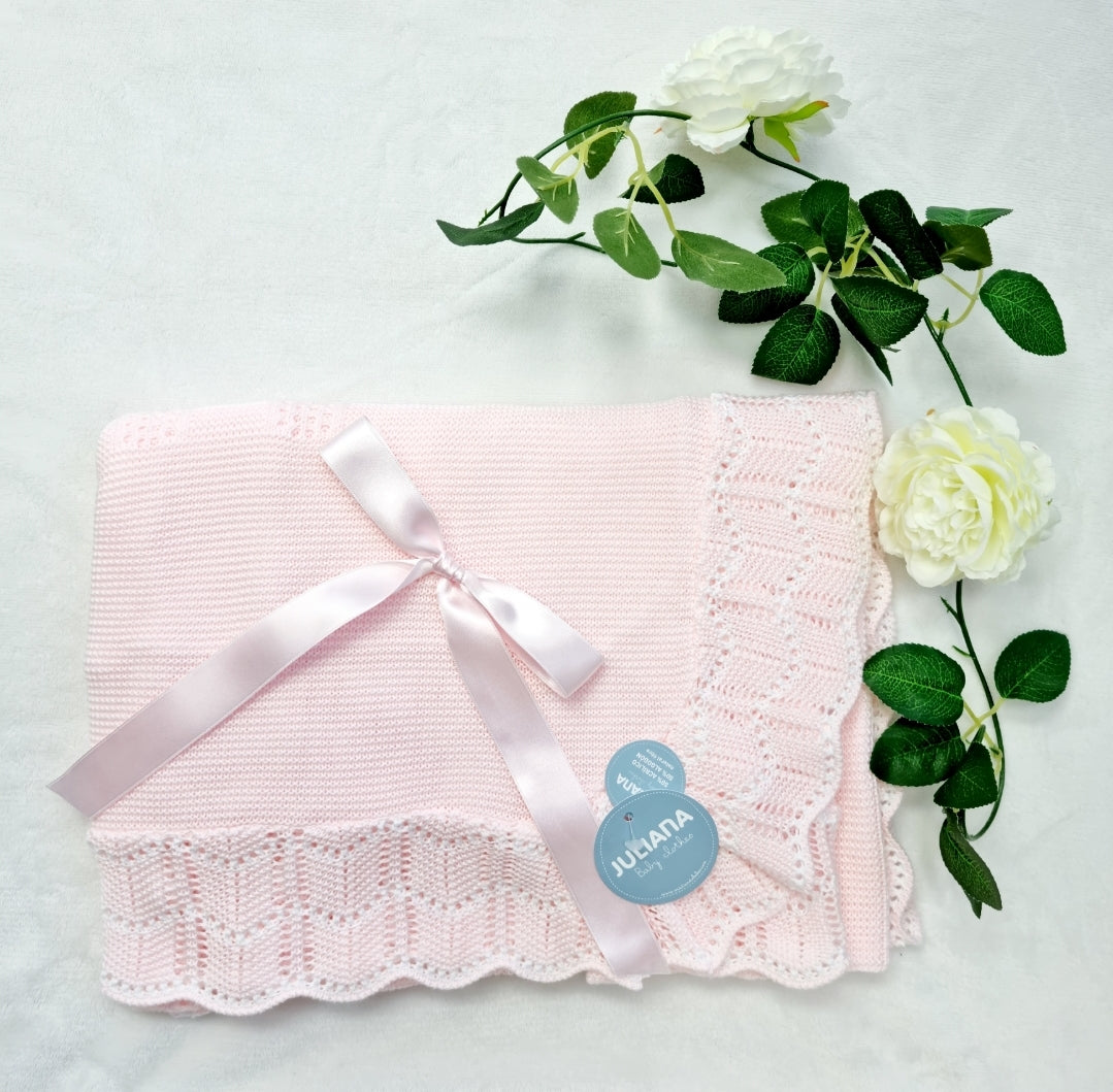 Pastel Pink Baby Blanket/Shawl