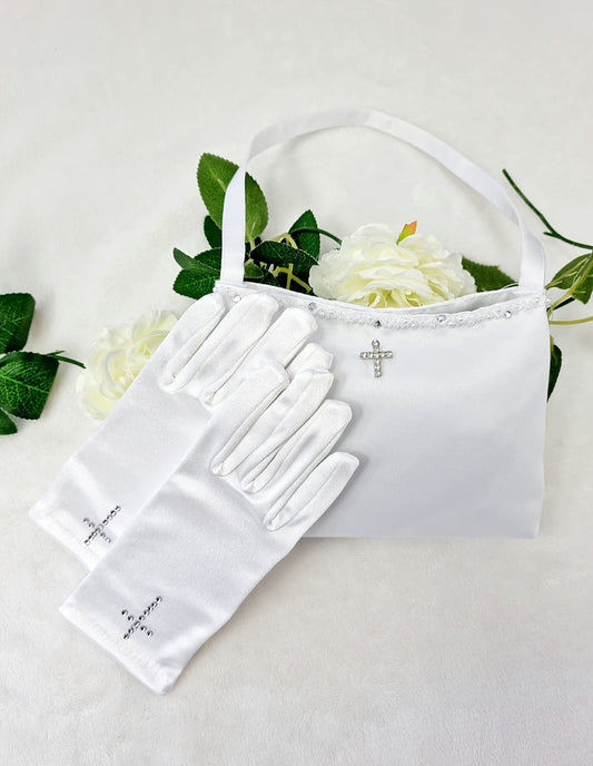 Cross Communion Gloves & Bag Set