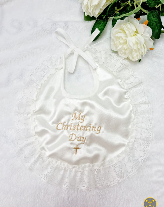 Lace Christening Bib