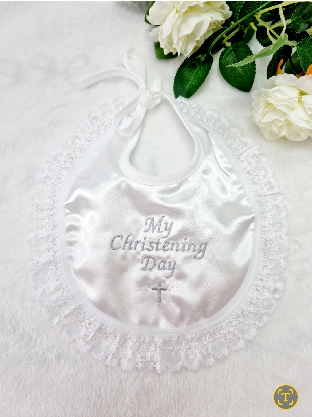 Lace Christening Bib