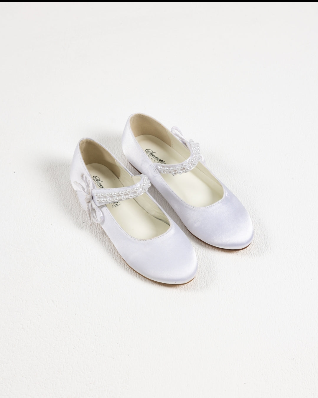 Girls White Ballerina Shoe