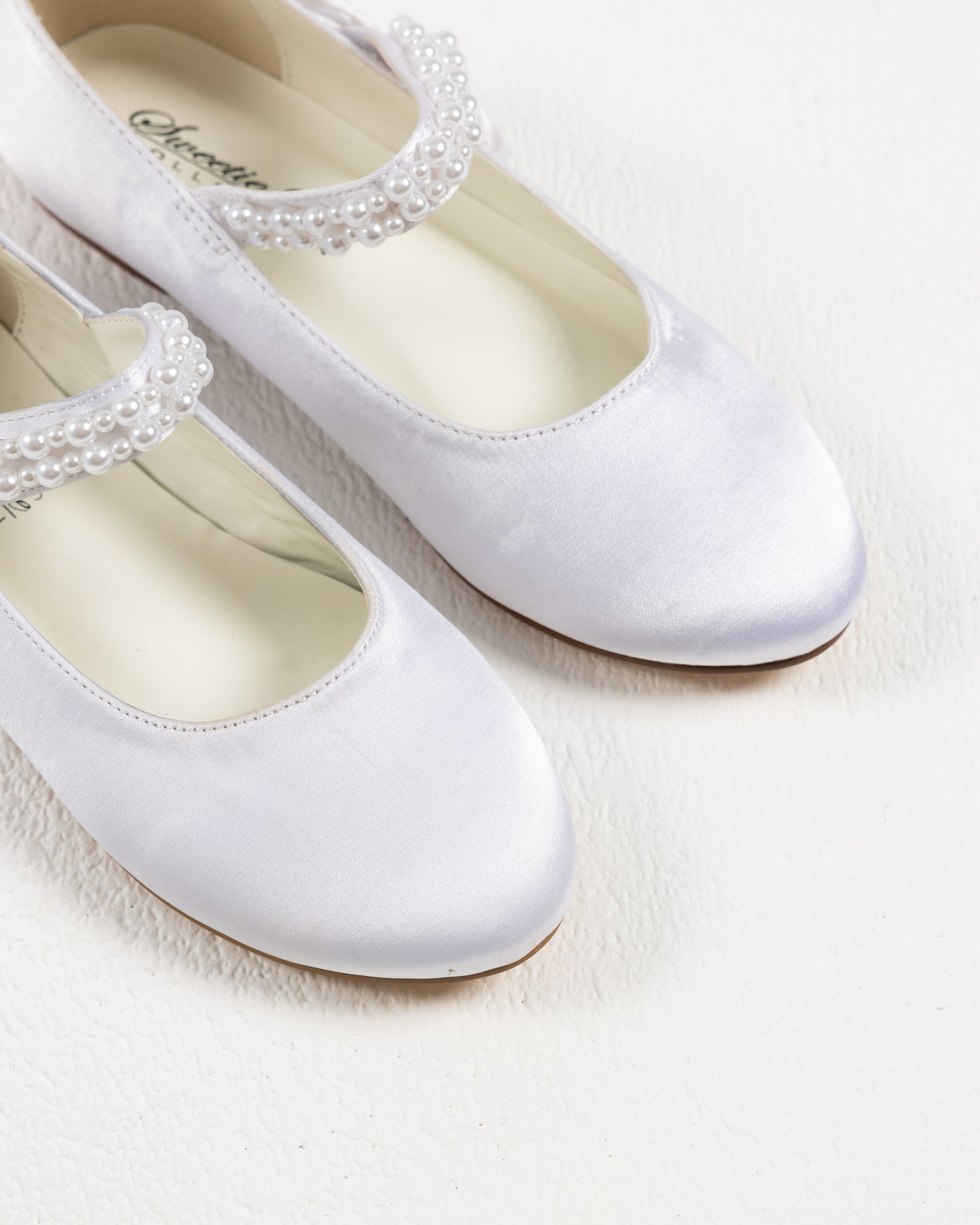 Girls White Ballerina Shoe