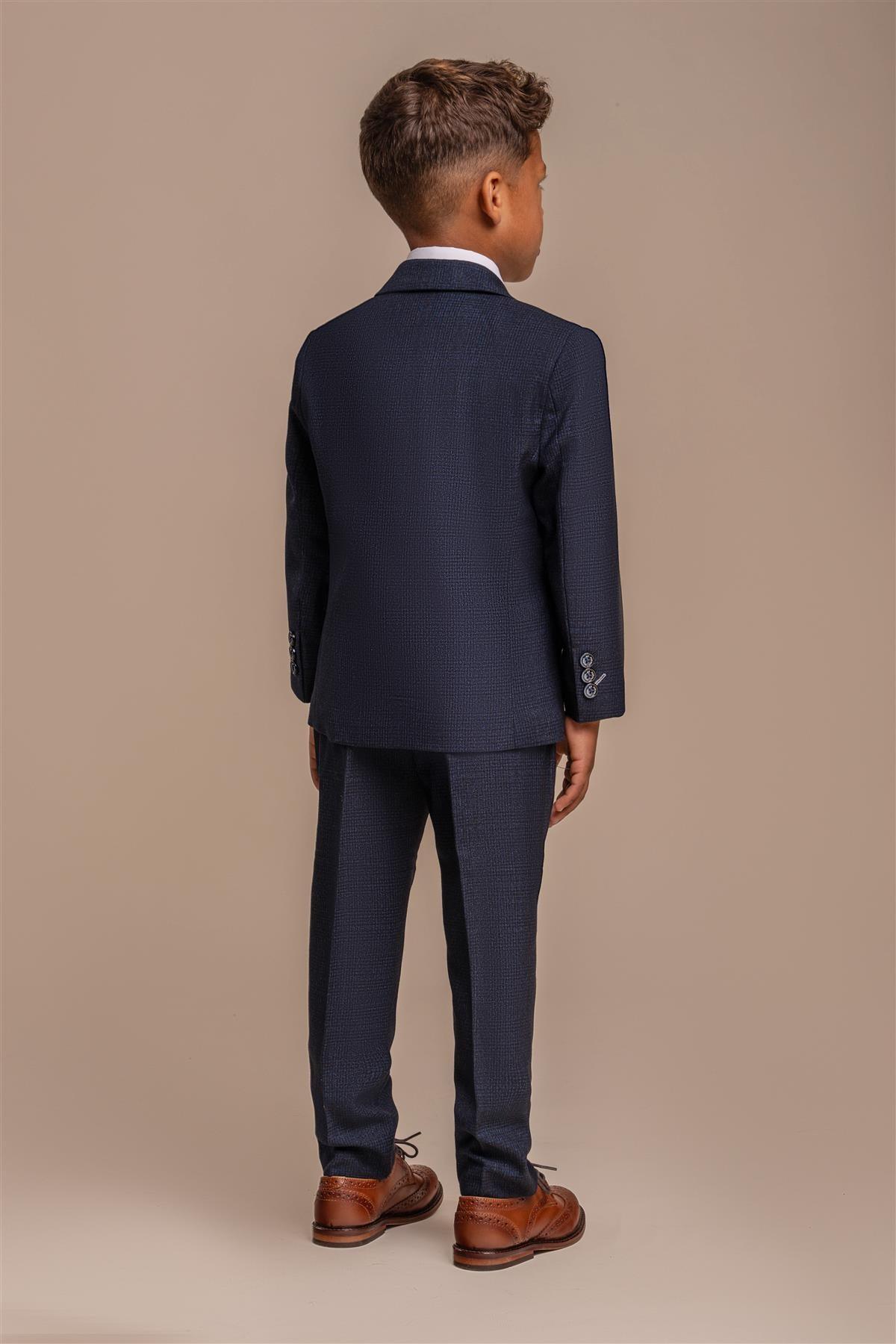 Cavani Caridi Navy Boys Three Piece Suit