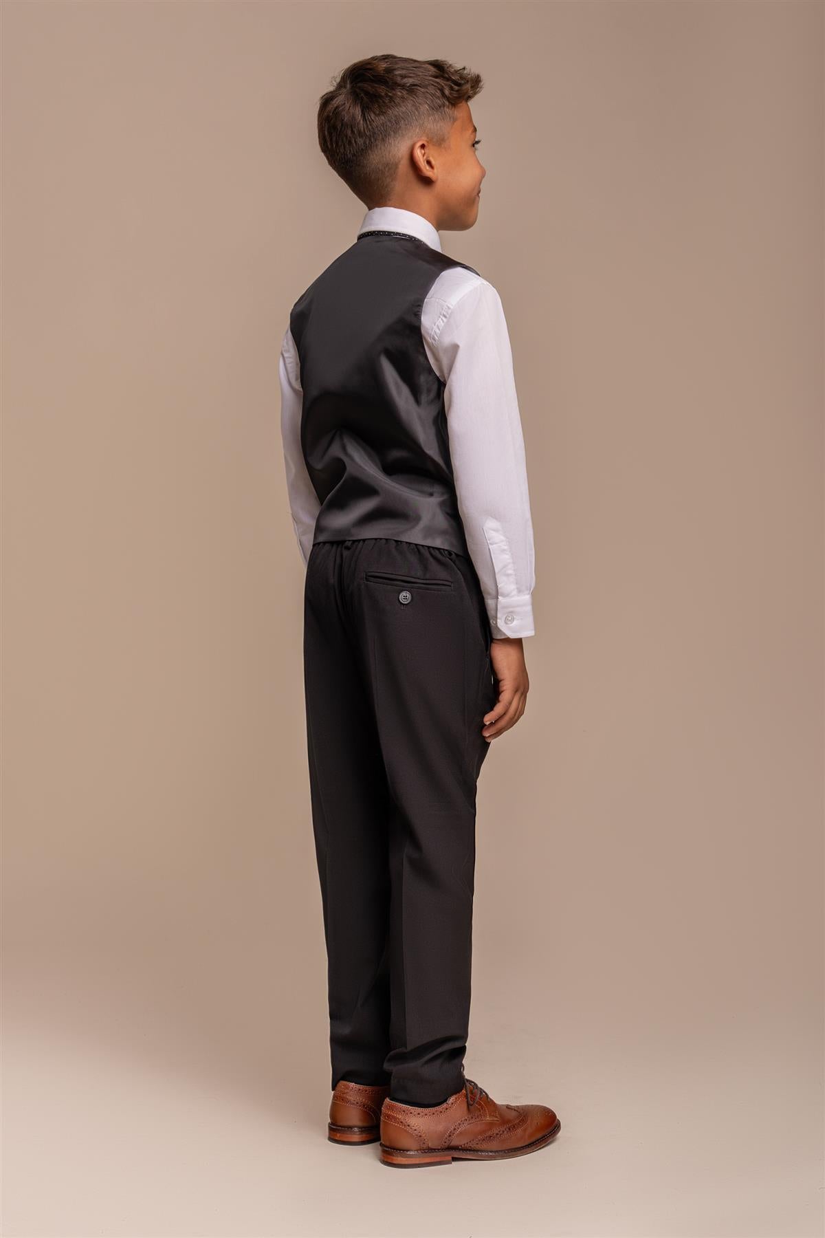 Cavani Marco Boys Black Three Piece Suit