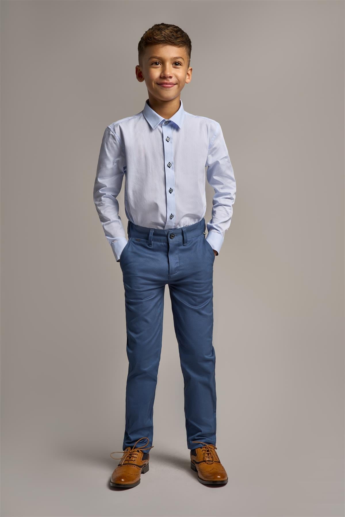 Cavani Noble Boys Blue Shirt