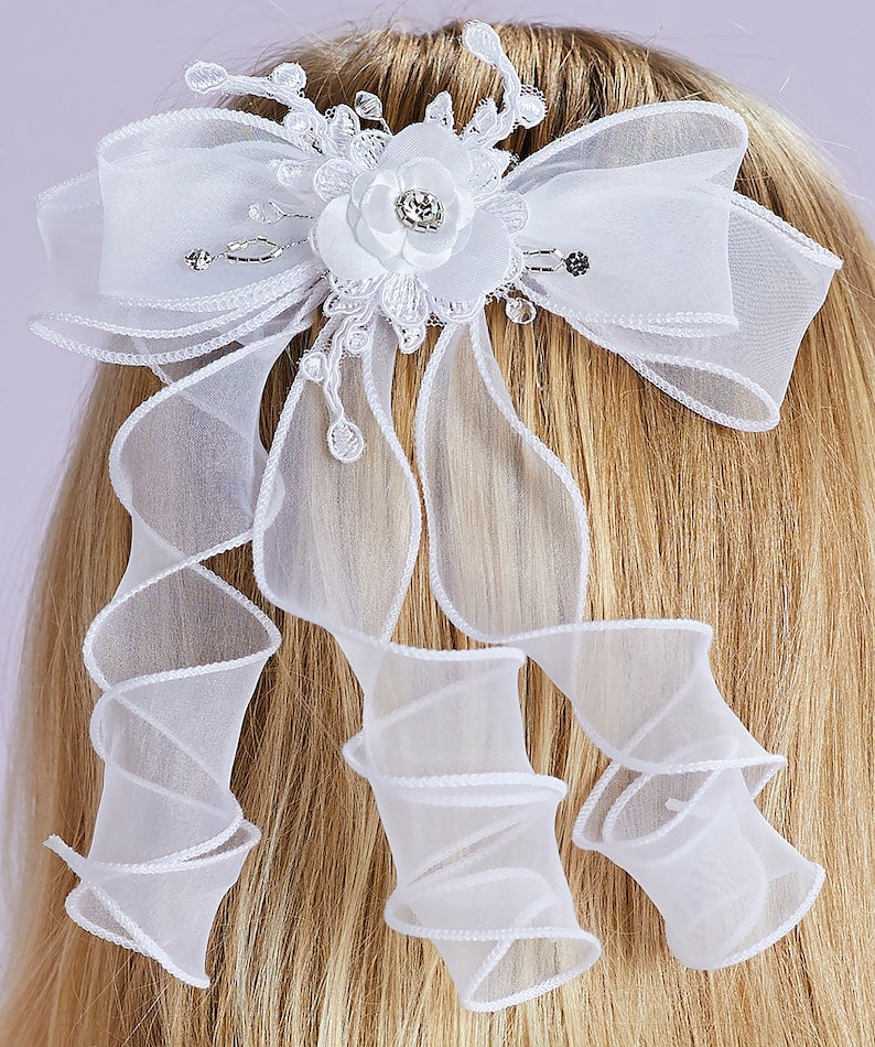 Flower & Diamonte Hair Comb